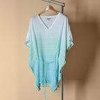 Καφτάνι Charisma με pom-pom S-Μ Turquoise